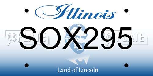 SOX295 Illinois License Plate