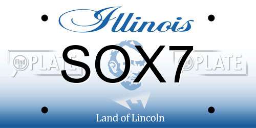 SOX7 Illinois License Plate