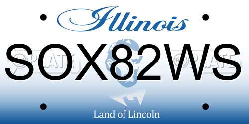 SOX82WS Illinois License Plate