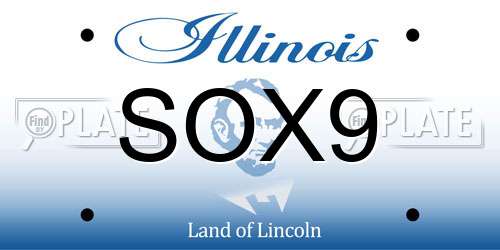 SOX9 Illinois License Plate