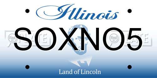 SOXNO5 Illinois License Plate