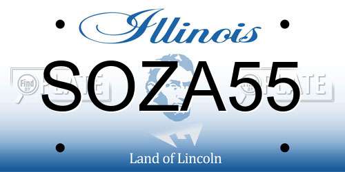 SOZA55 Illinois License Plate