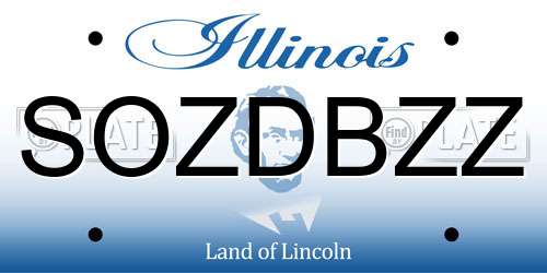SOZDBZZ Illinois License Plate