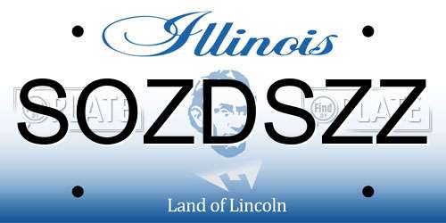 SOZDSZZ Illinois License Plate