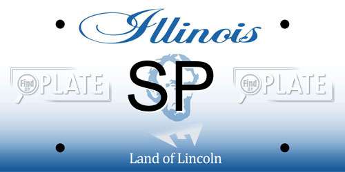 SP Illinois License Plate