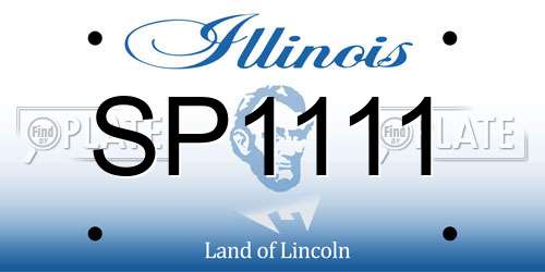 SP1111 Illinois License Plate