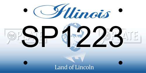 SP1223 Illinois License Plate