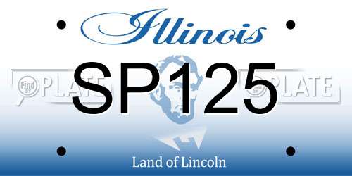 SP125 Illinois License Plate