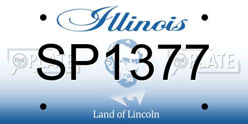 SP1377 Illinois License Plate