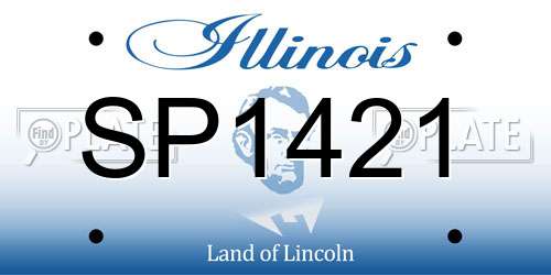 SP1421 Illinois License Plate