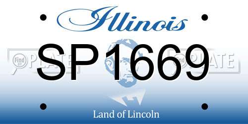 SP1669 Illinois License Plate