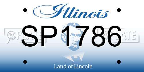 SP1786 Illinois License Plate