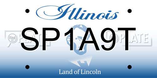 SP1A9T Illinois License Plate