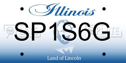 SP1S6G Illinois License Plate