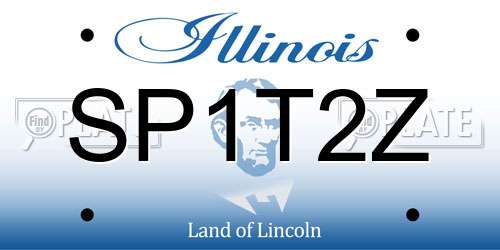 SP1T2Z Illinois License Plate