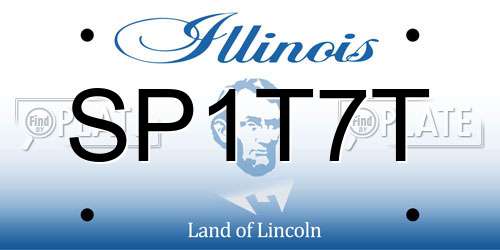 SP1T7T Illinois License Plate