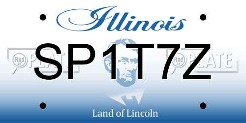 SP1T7Z Illinois License Plate