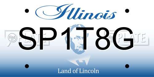 SP1T8G Illinois License Plate