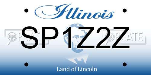 SP1Z2Z Illinois License Plate