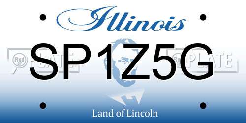 SP1Z5G Illinois License Plate