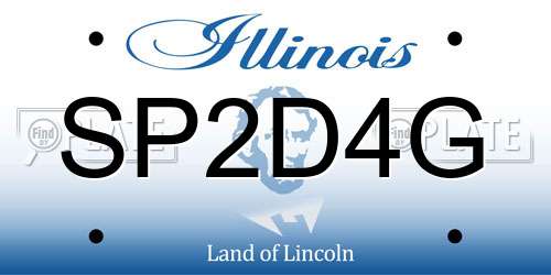 SP2D4G Illinois License Plate