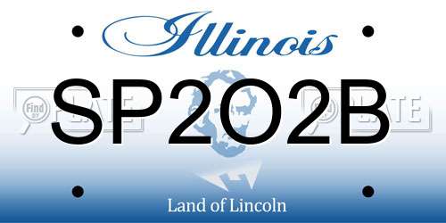 SP2O2B Illinois License Plate