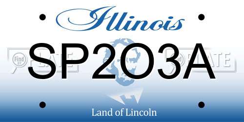 SP2O3A Illinois License Plate