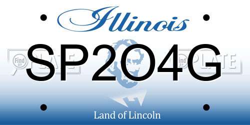 SP2O4G Illinois License Plate