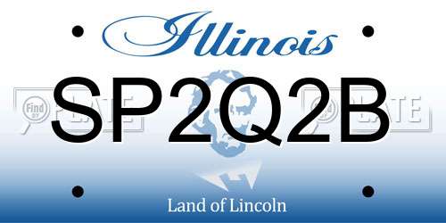 SP2Q2B Illinois License Plate