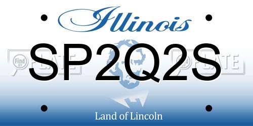 SP2Q2S Illinois License Plate