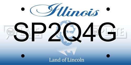 SP2Q4G Illinois License Plate