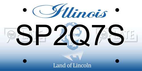 SP2Q7S Illinois License Plate