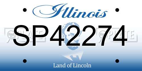 SP42274 Illinois License Plate