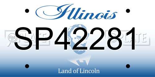 SP42281 Illinois License Plate