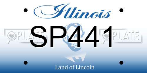 SP441 Illinois License Plate