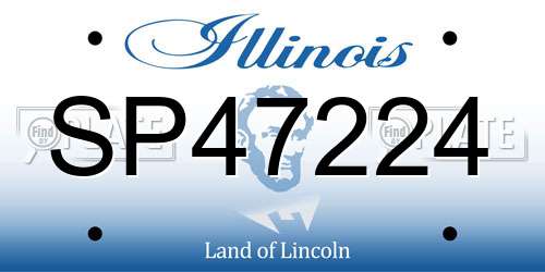 SP47224 Illinois License Plate