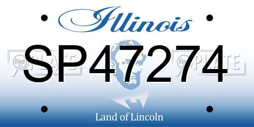 SP47274 Illinois License Plate