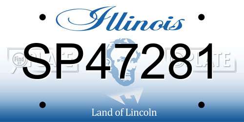 SP47281 Illinois License Plate