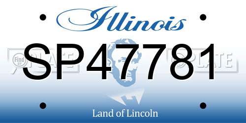 SP47781 Illinois License Plate