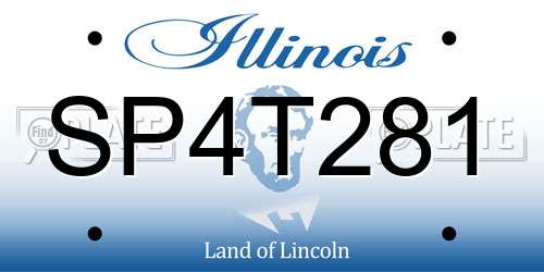 SP4T281 Illinois License Plate