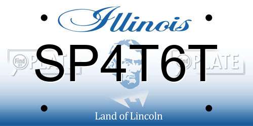 SP4T6T Illinois License Plate