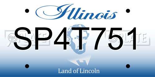 SP4T751 Illinois License Plate