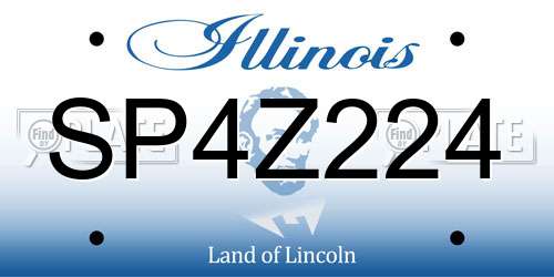 SP4Z224 Illinois License Plate