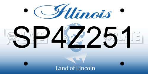 SP4Z251 Illinois License Plate