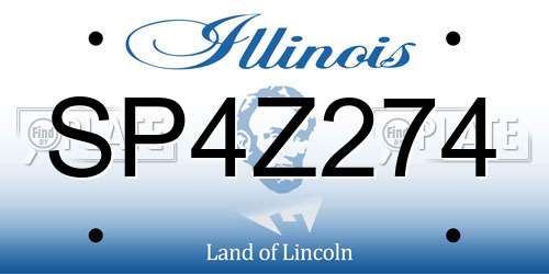 SP4Z274 Illinois License Plate