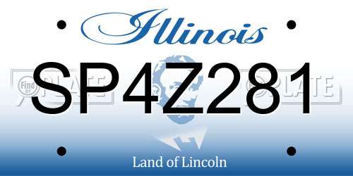 SP4Z281 Illinois License Plate