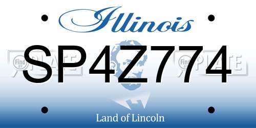 SP4Z774 Illinois License Plate