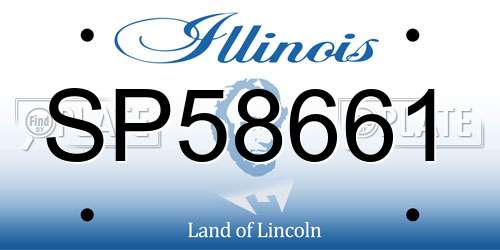 SP58661 Illinois License Plate