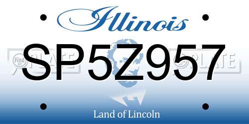 SP5Z957 Illinois License Plate