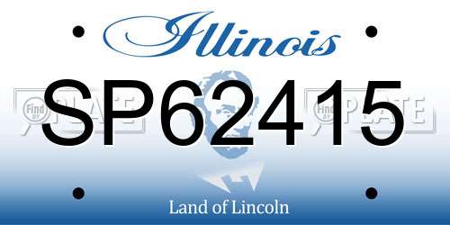 SP62415 Illinois License Plate